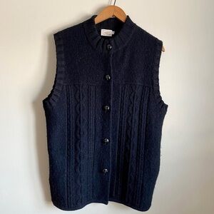haggar | Wool Button Vest Cardigan w/ Pockets